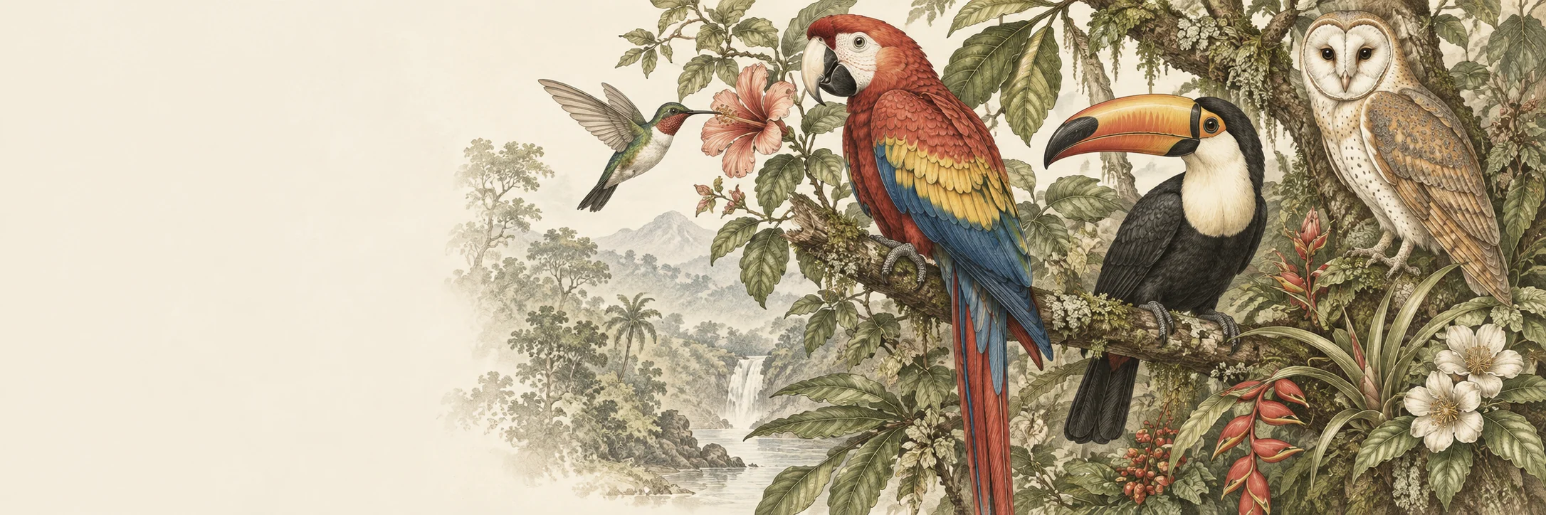 Birds coloring collection illustration