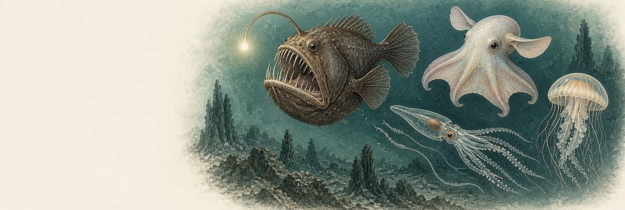 Deep Sea coloring collection illustration
